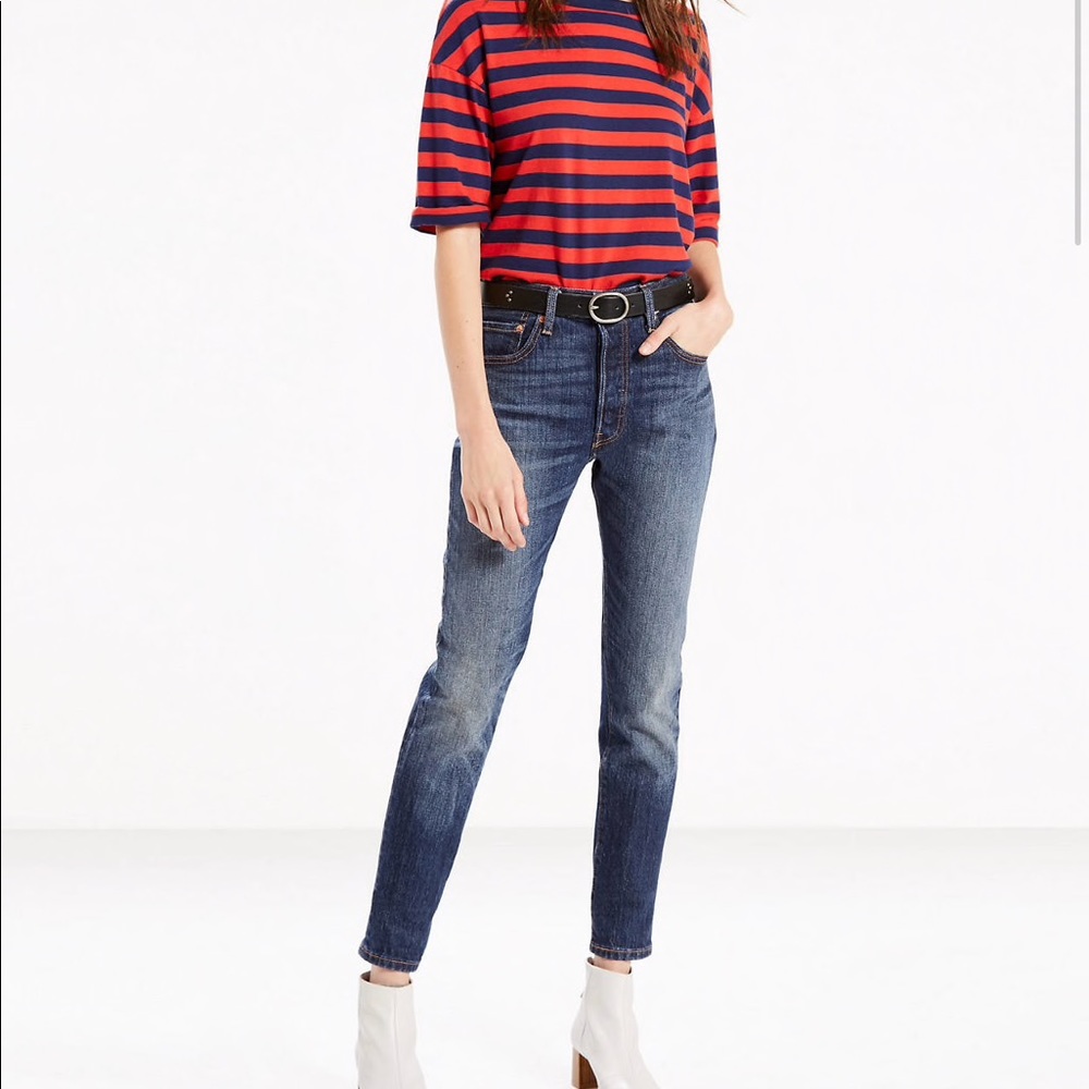 Levi 501 straight leg button fly jean